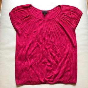 Talbots NWOT dark pink silk cap sleeve sweater